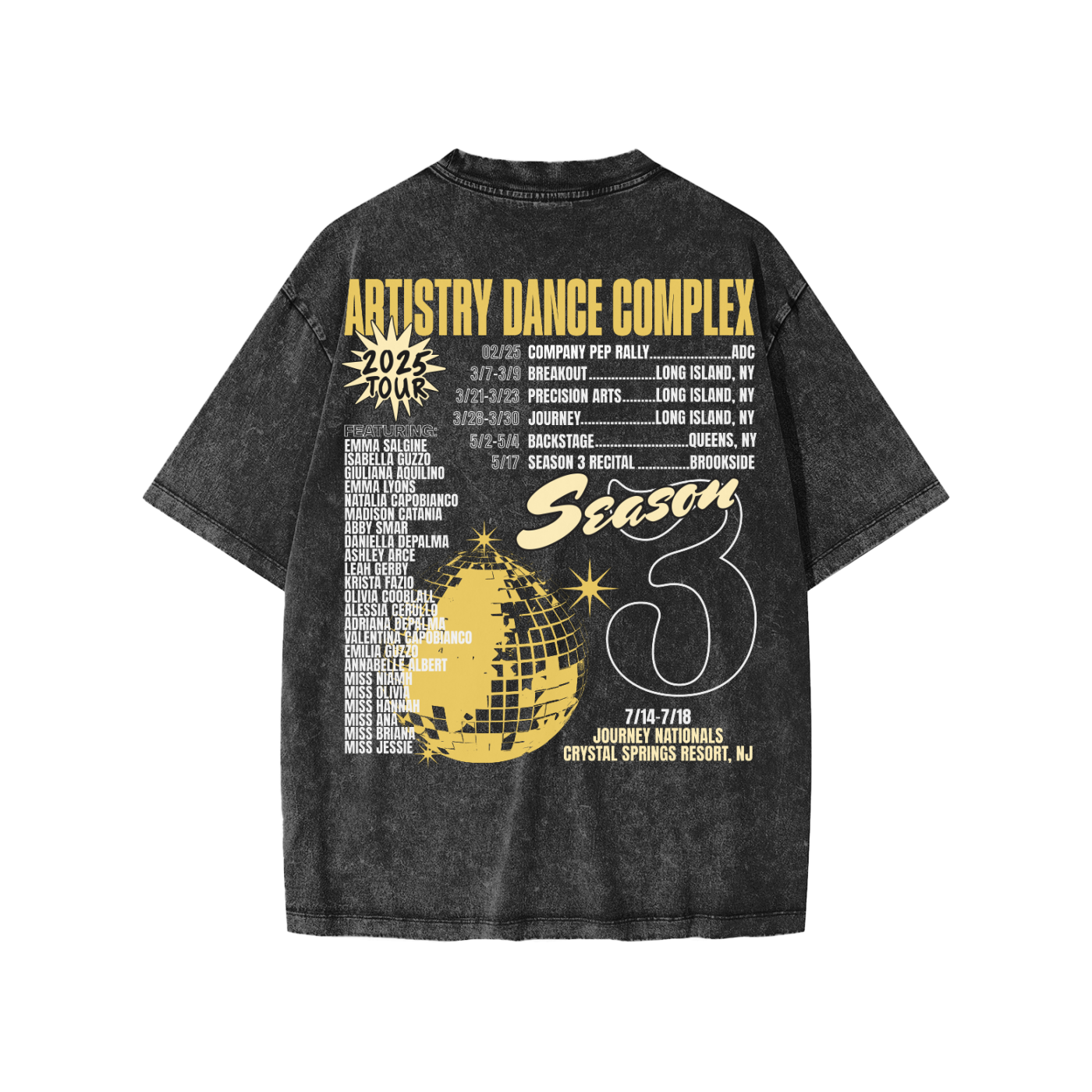 Youth Exclusive 2025 Vintage Wash Tour Tee