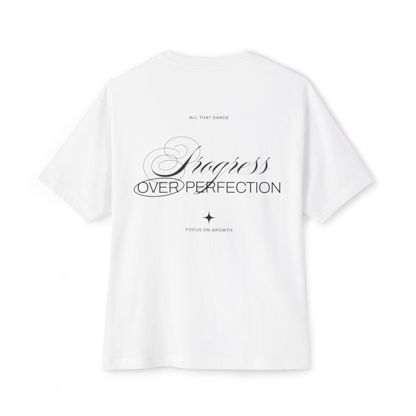 Adult Progress Over Perfection Oversized Tee