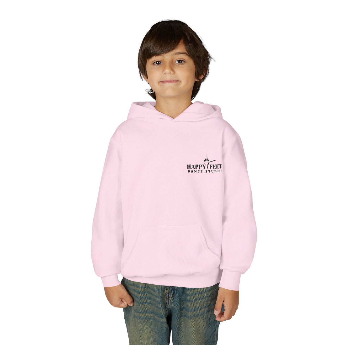 Youth Embroidered Hoodie in Pink