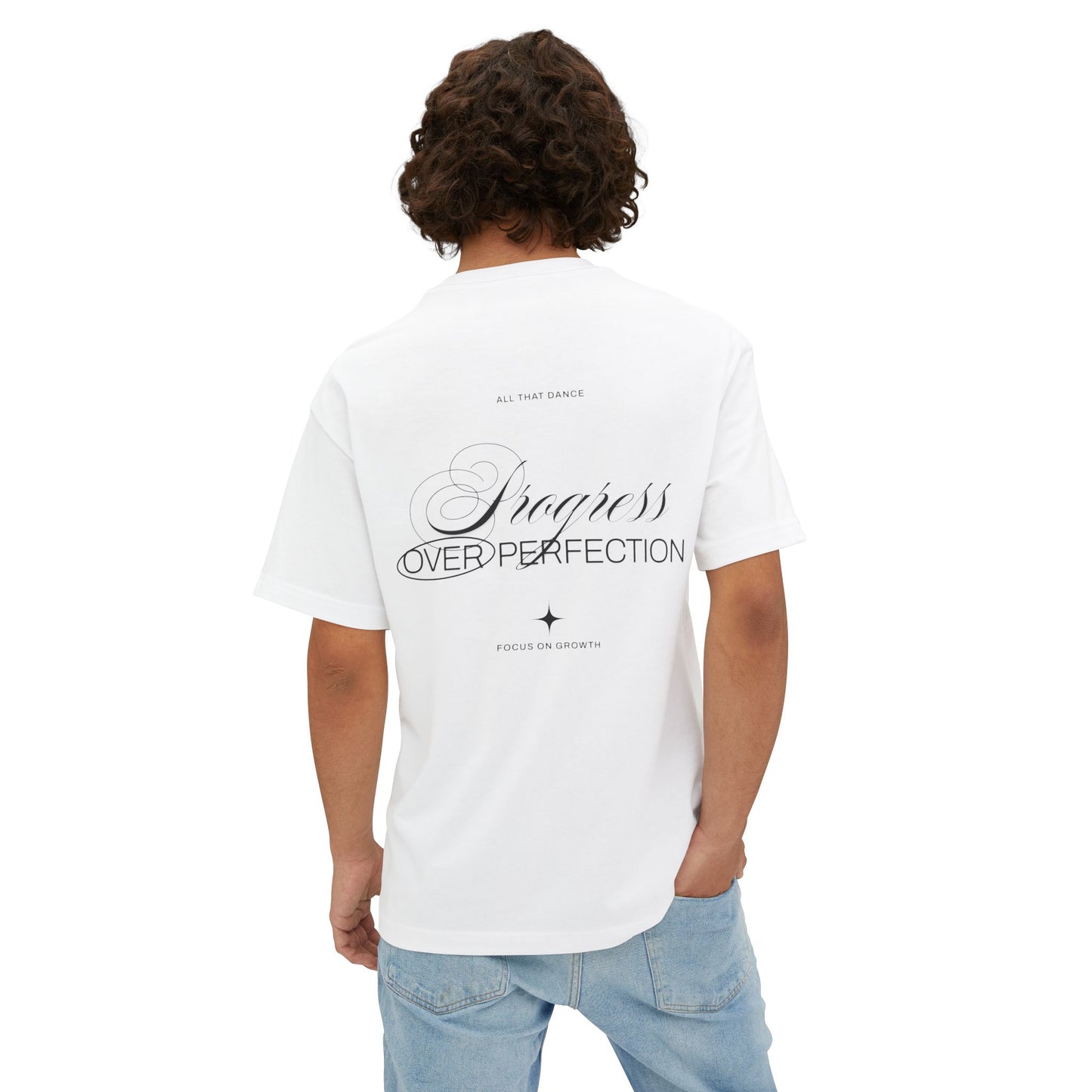 Adult Progress Over Perfection Oversized Tee