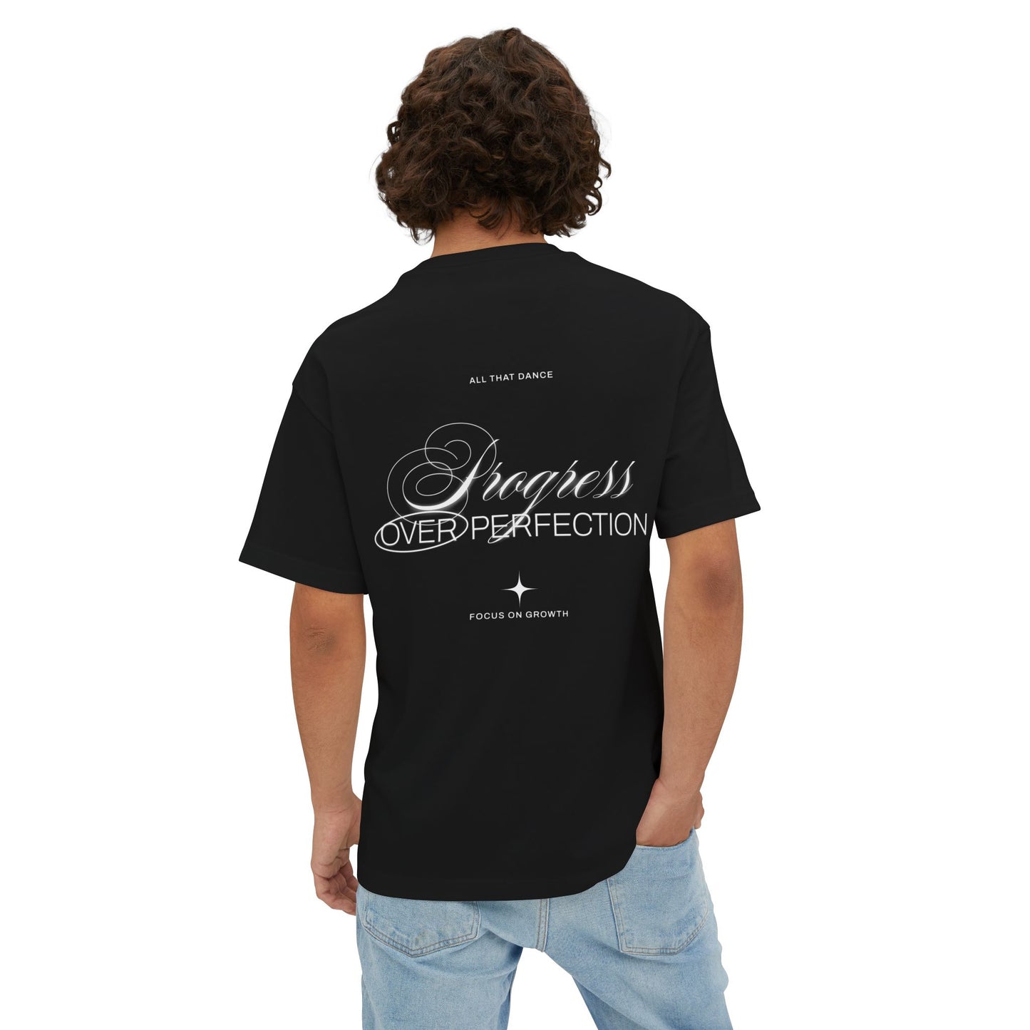 Adult Progress Over Perfection Oversized Tee