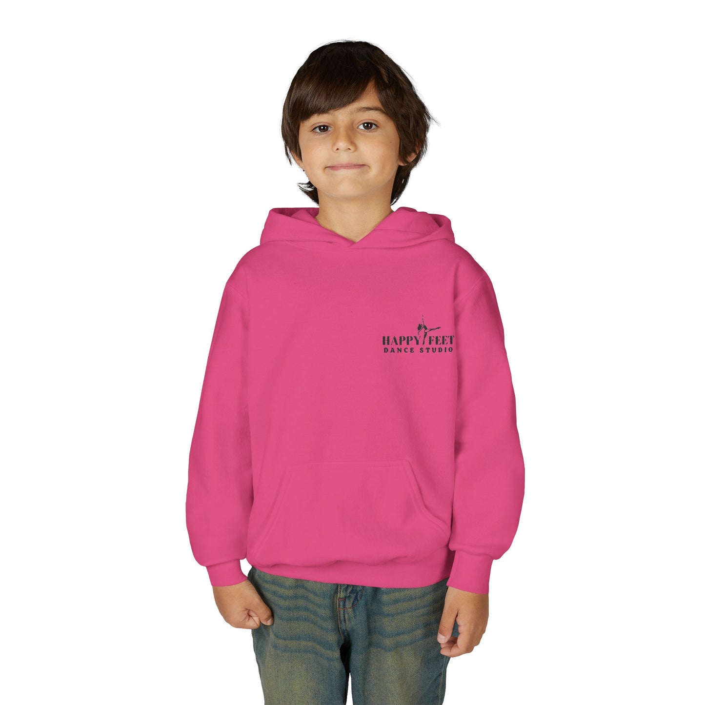Youth Embroidered Hoodie in Pink
