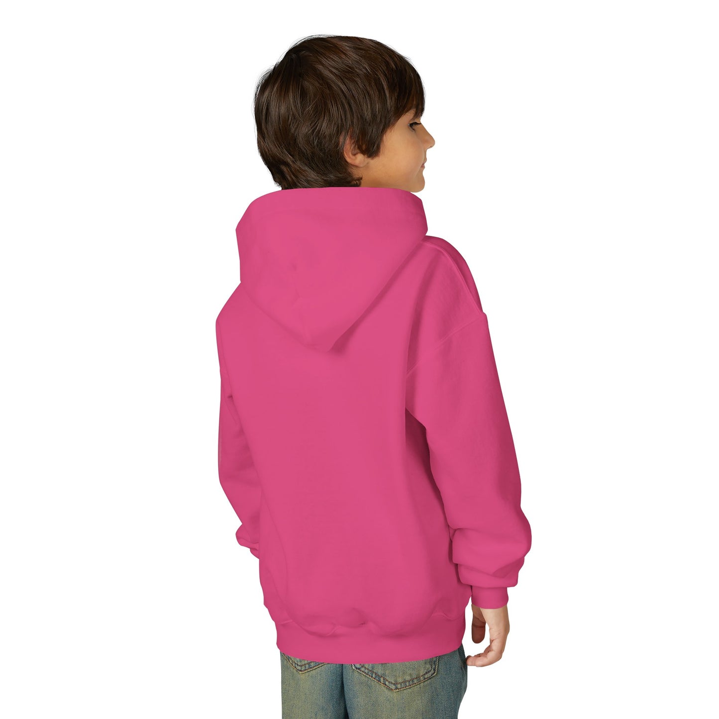 Youth Embroidered Hoodie in Pink