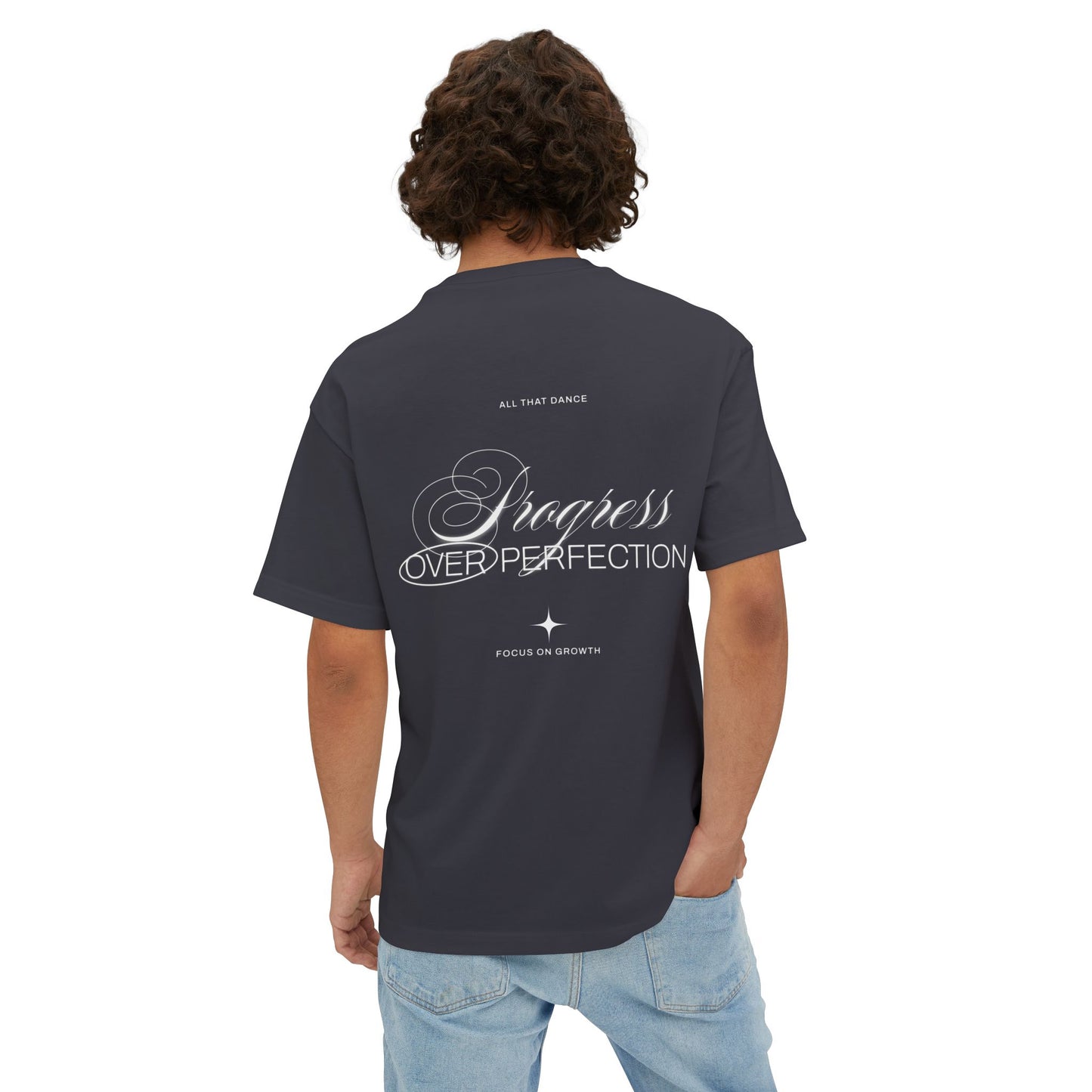 Adult Progress Over Perfection Oversized Tee