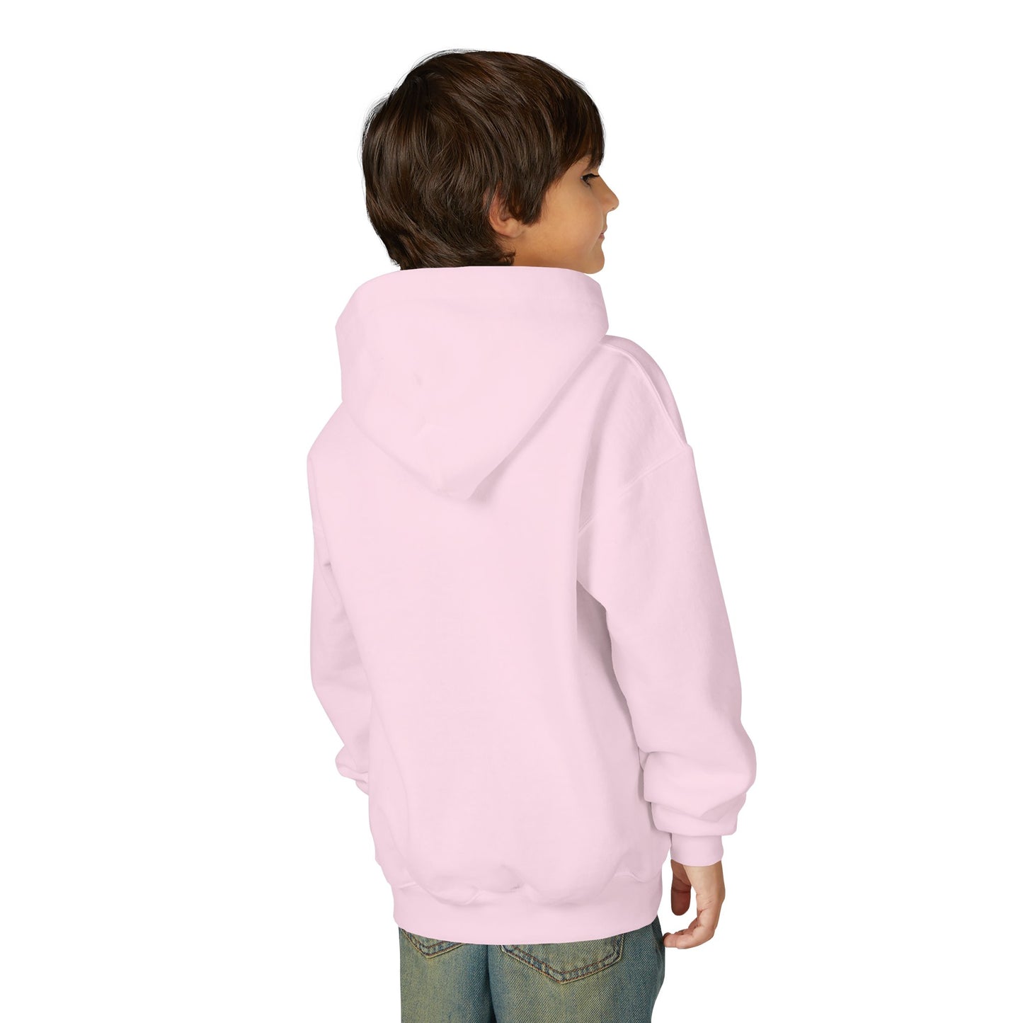 Youth Embroidered Hoodie in Pink