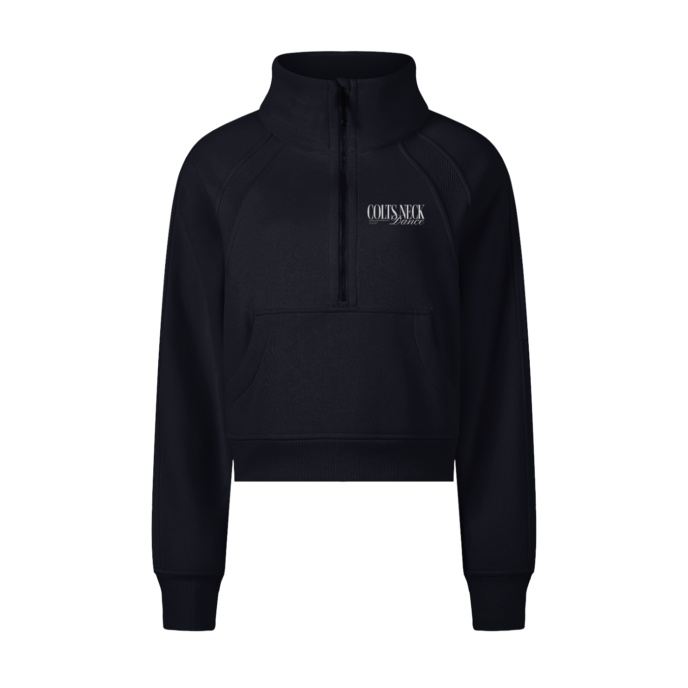 Adult 1/4 Zip Scuba Pullover in Black