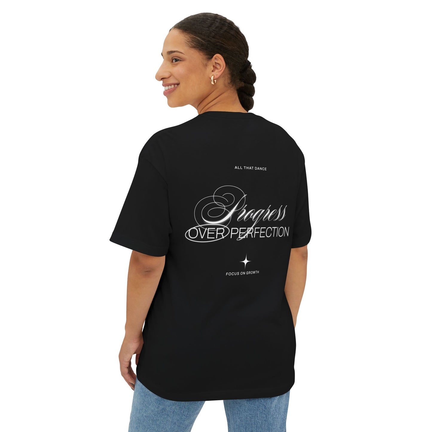 Adult Progress Over Perfection Oversized Tee