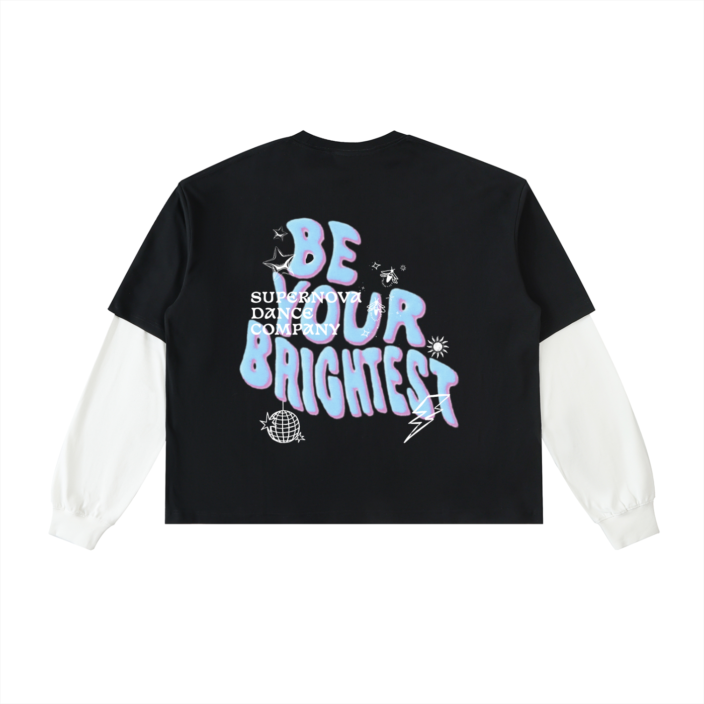 Adult "Be Your Brightest" Layered Contrast Long Sleeve