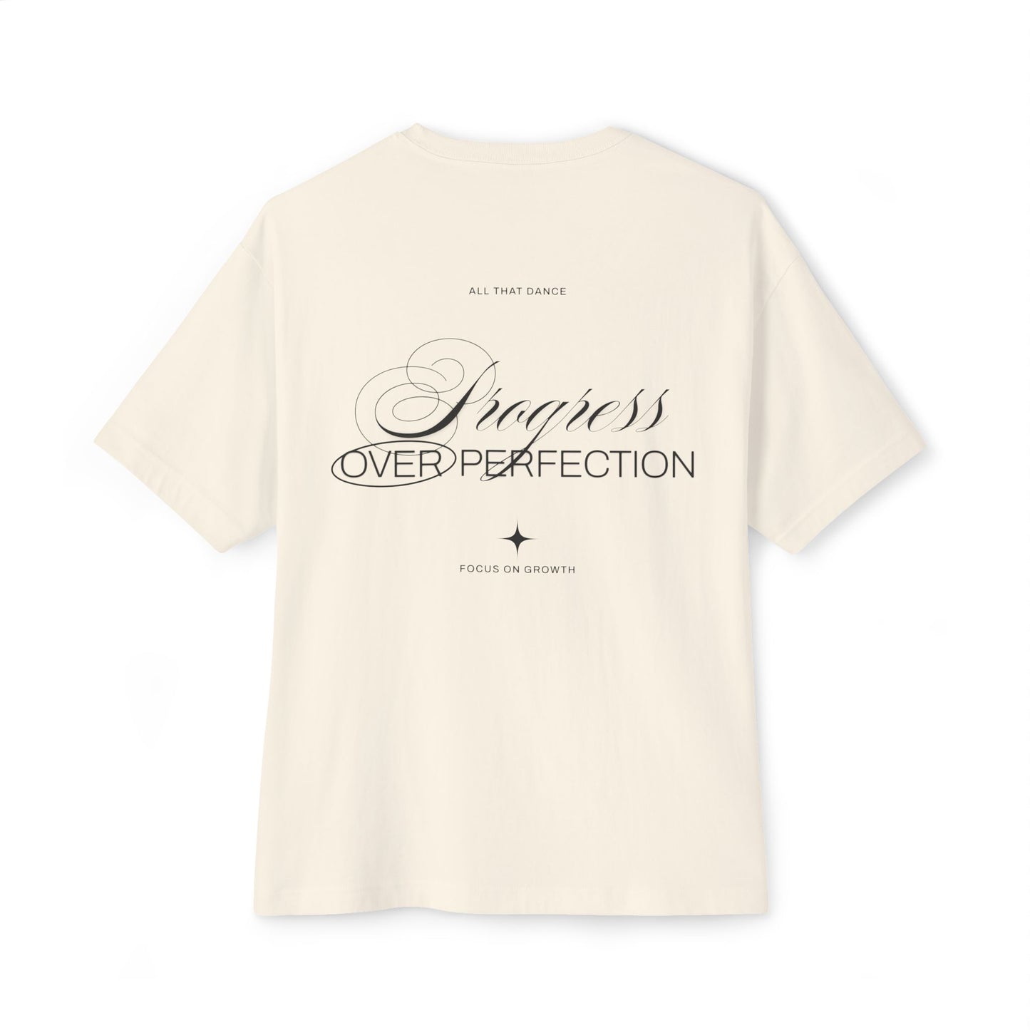 Adult Progress Over Perfection Oversized Tee
