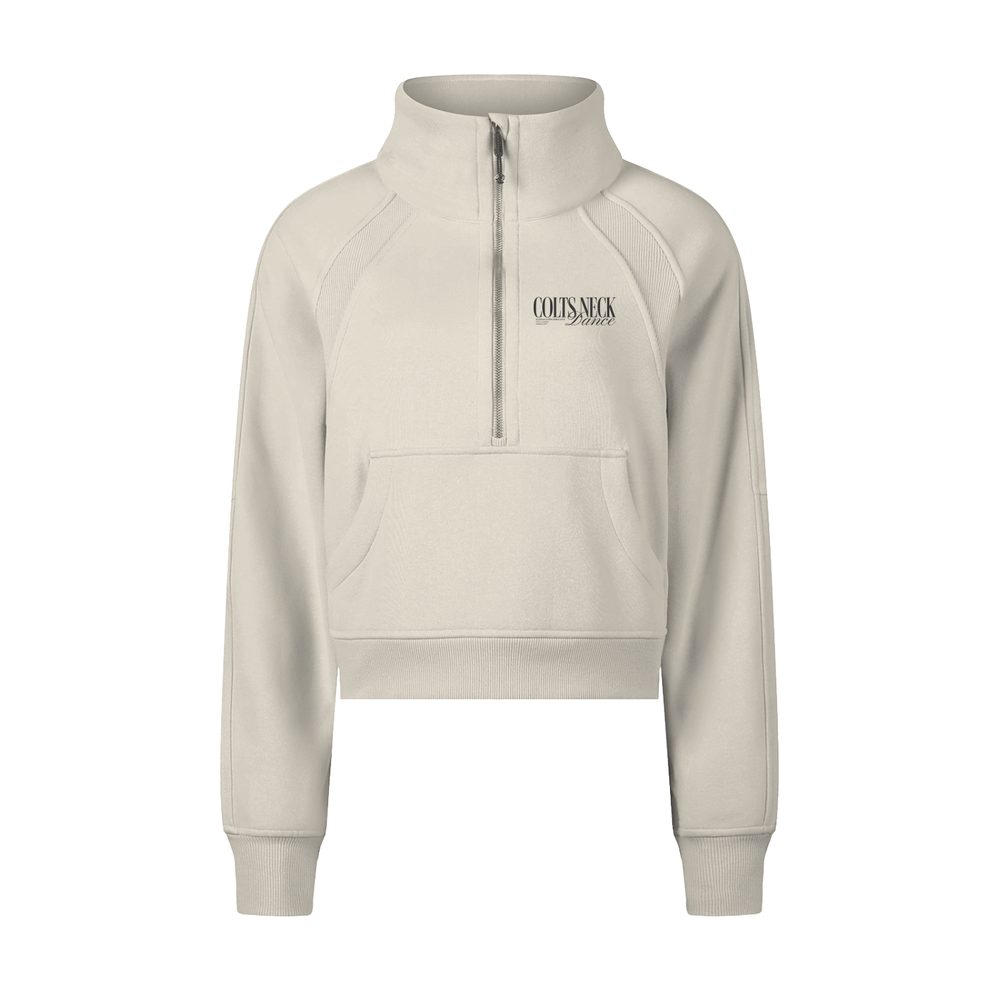 Adult 1/4 Zip Scuba Pullover in Ivory