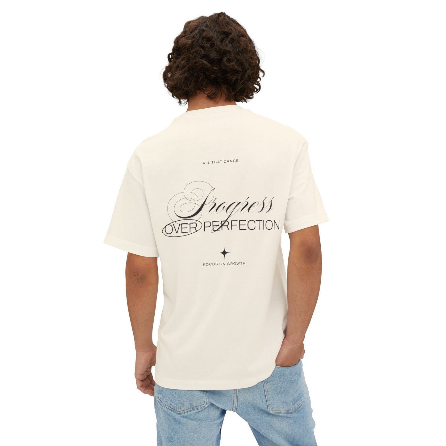 Adult Progress Over Perfection Oversized Tee