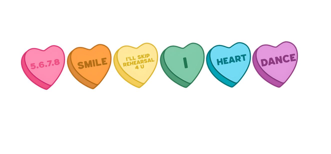 Adult Embroidered Candy Hearts Oversized Tee