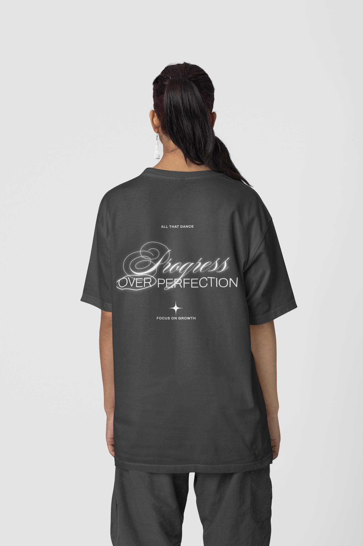 Adult Progress Over Perfection Oversized Tee