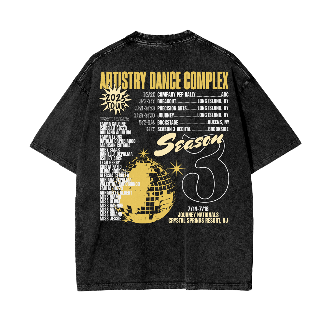 Adult Exclusive 2025 Vintage Wash Tour Tee