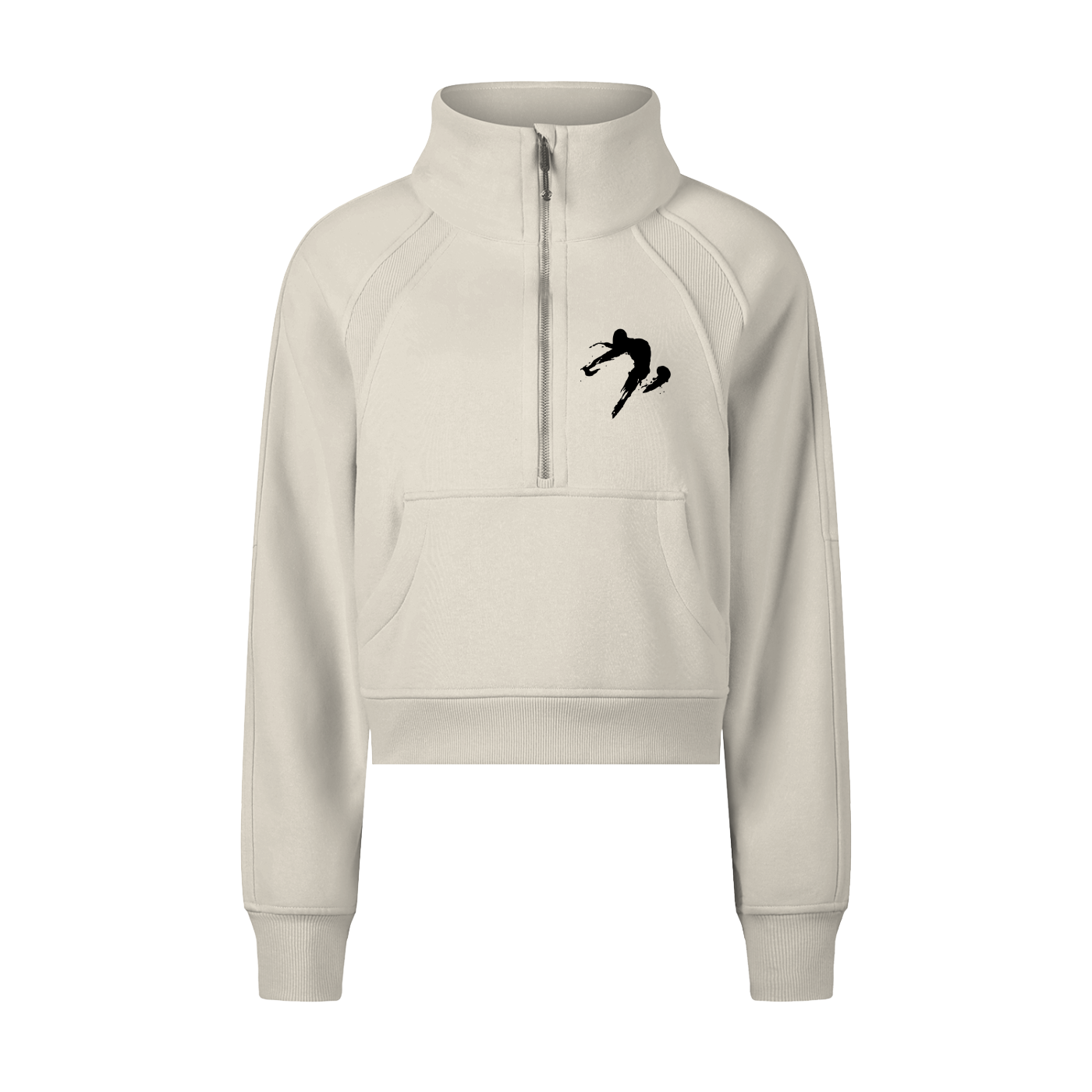 Cropped Half-Zip Sweatshirt