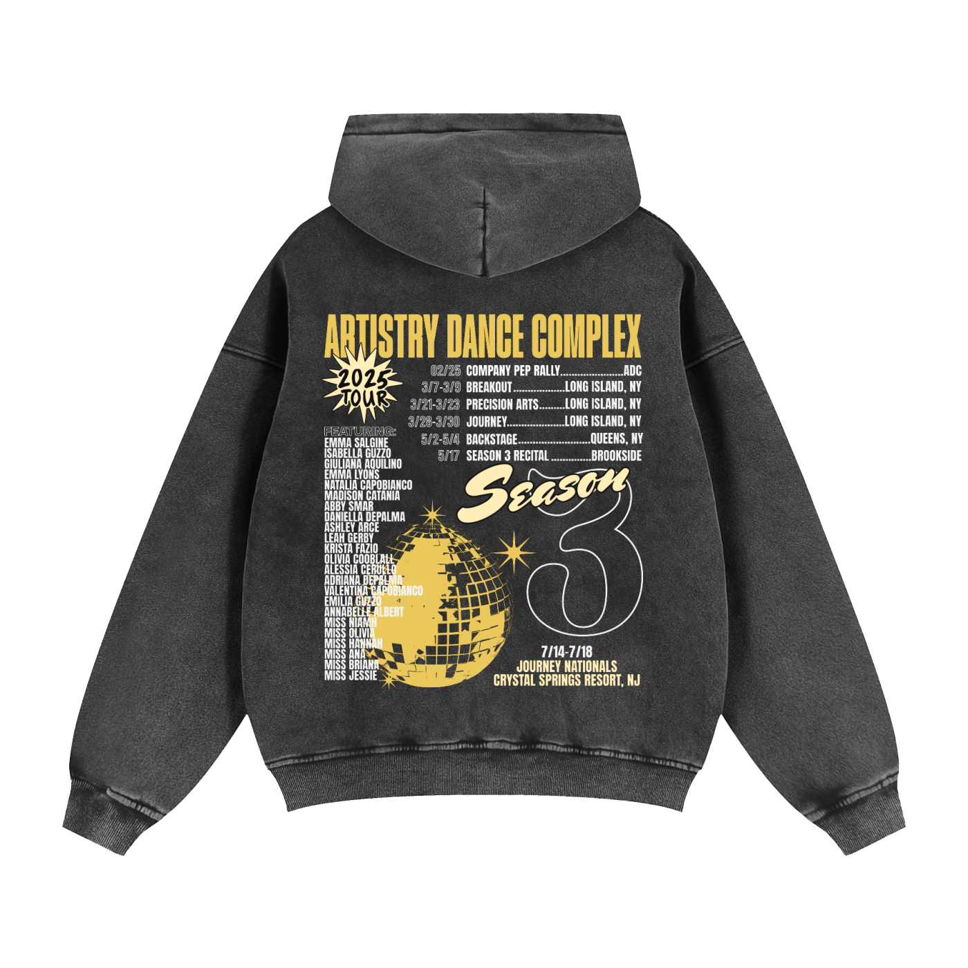 Adult Exclusive 2025 Vintage Wash Zip Up Boxy Hoodie