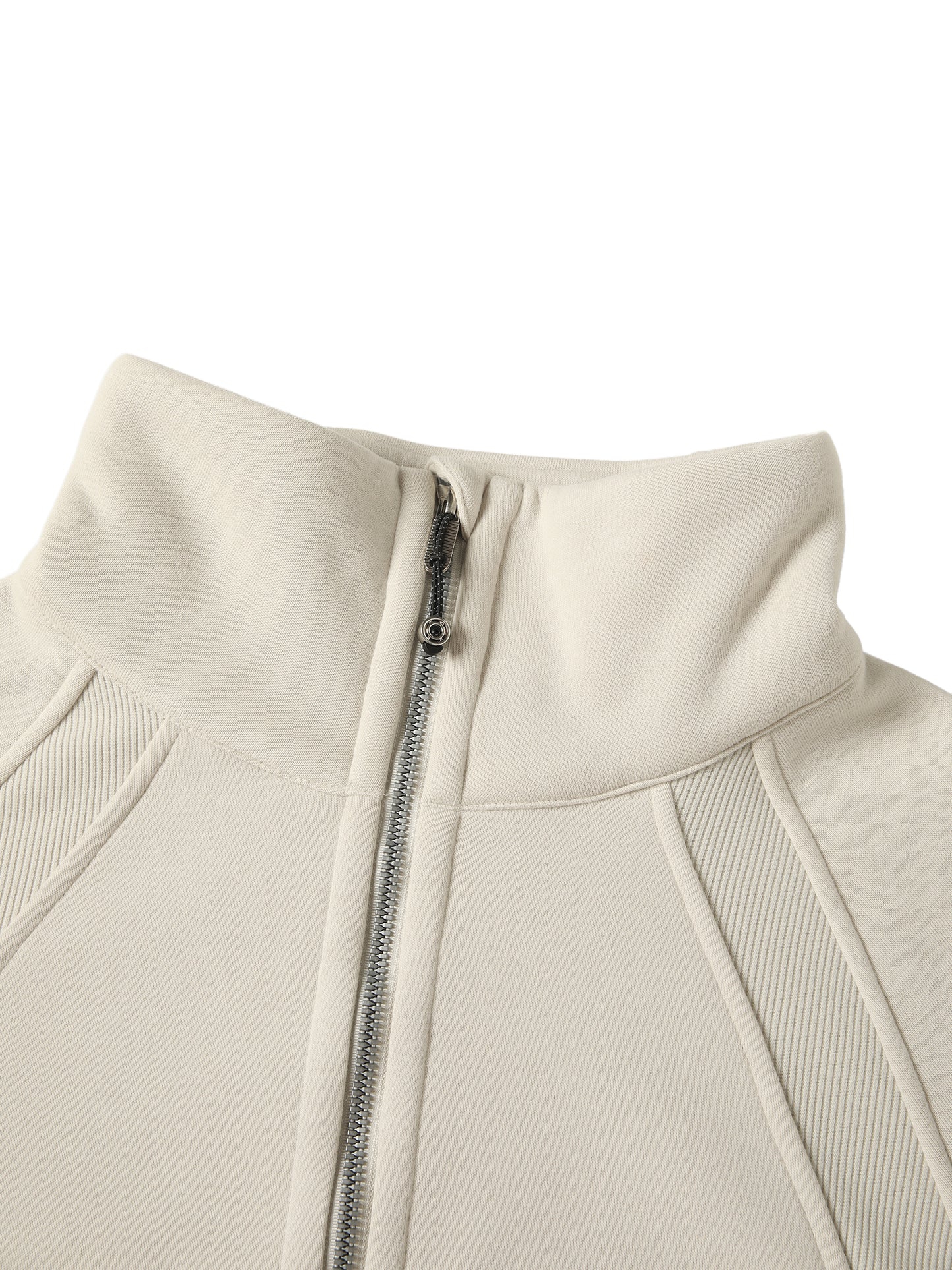 Adult 1/4 Zip Scuba Pullover in Ivory