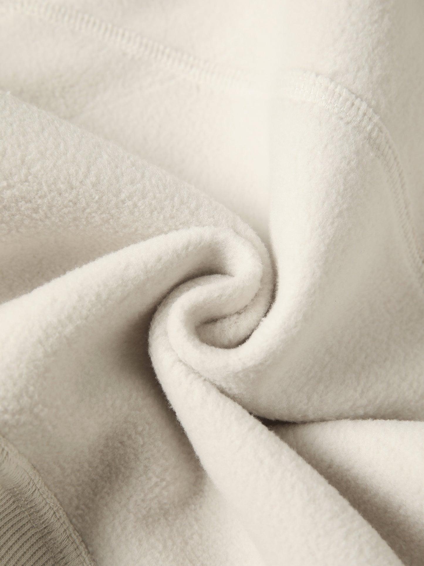 Adult 1/4 Zip Scuba Pullover in Ivory