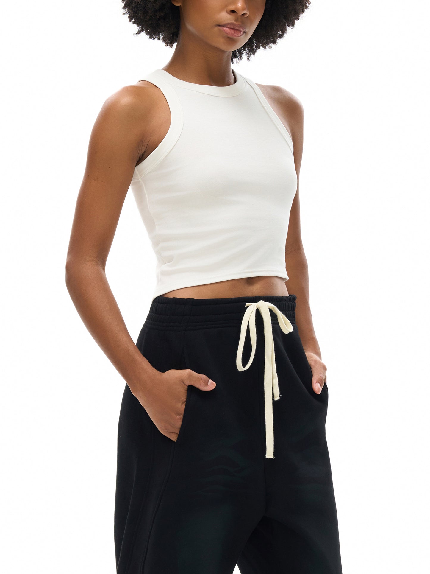 Adult Snow Washed Tank Top in White