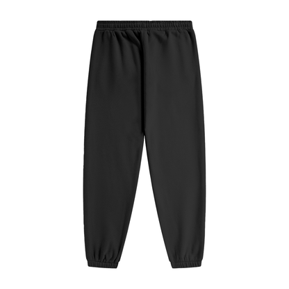 Adult White Fox Inspired Joggers in Black