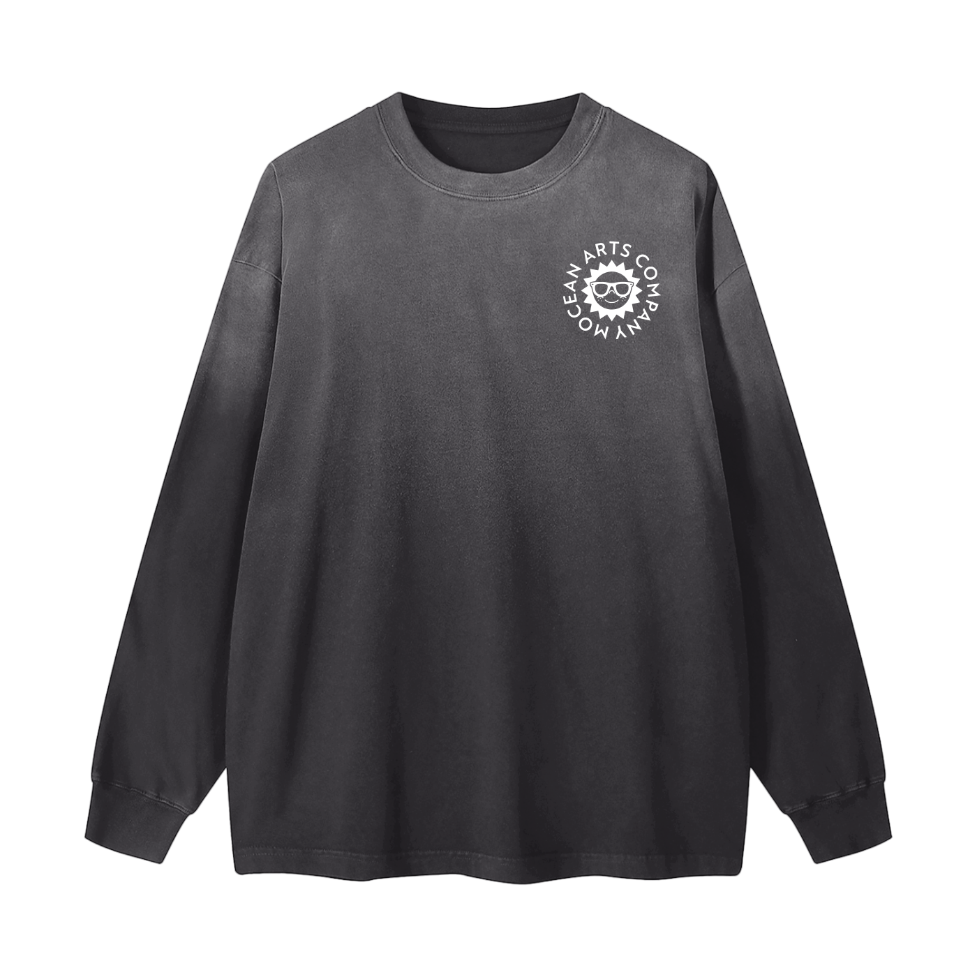 Adult Ombre Wash Long Sleeve