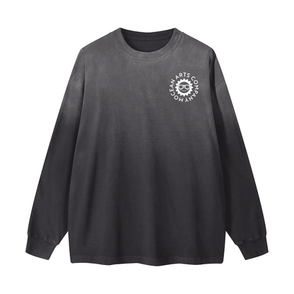 Adult Ombre Wash Long Sleeve