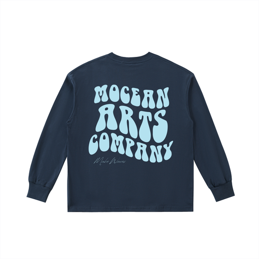 Youth Long Sleeve Tee in Navy