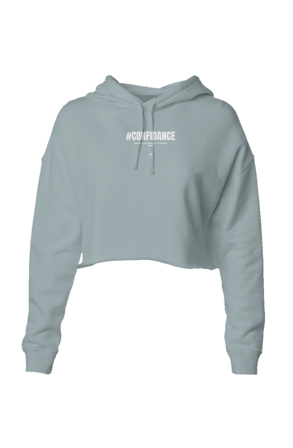 Adult Embroidered #CONFIDANCE Cropped Hoodie