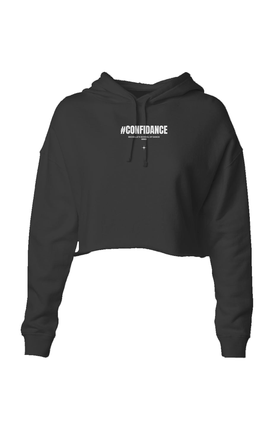 Adult Embroidered #CONFIDANCE Cropped Hoodie