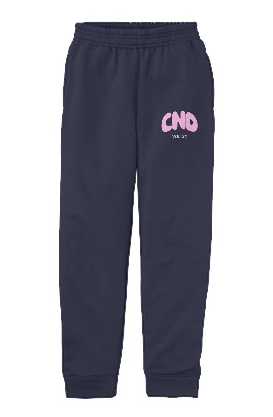 Youth White Fox Joggers "Pop of Pink"