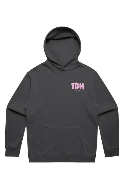 Adult White Fox Faded Hoodie