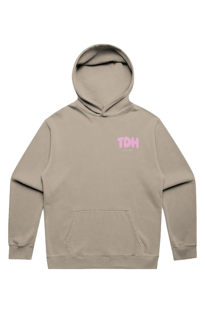 Adult White Fox Faded Hoodie