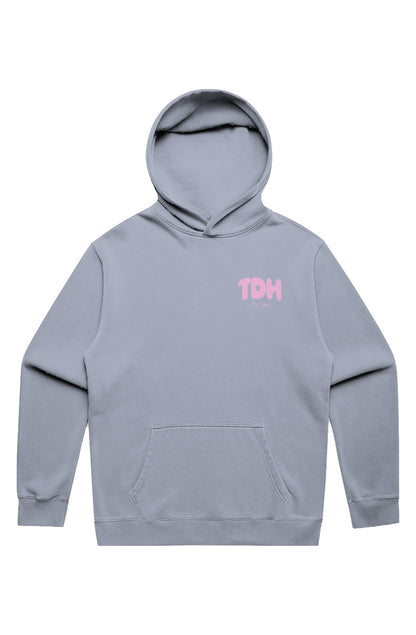 Adult White Fox Faded Hoodie