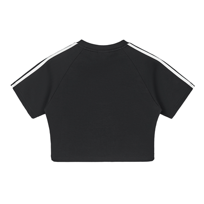 Adult Cropped Tee in Black