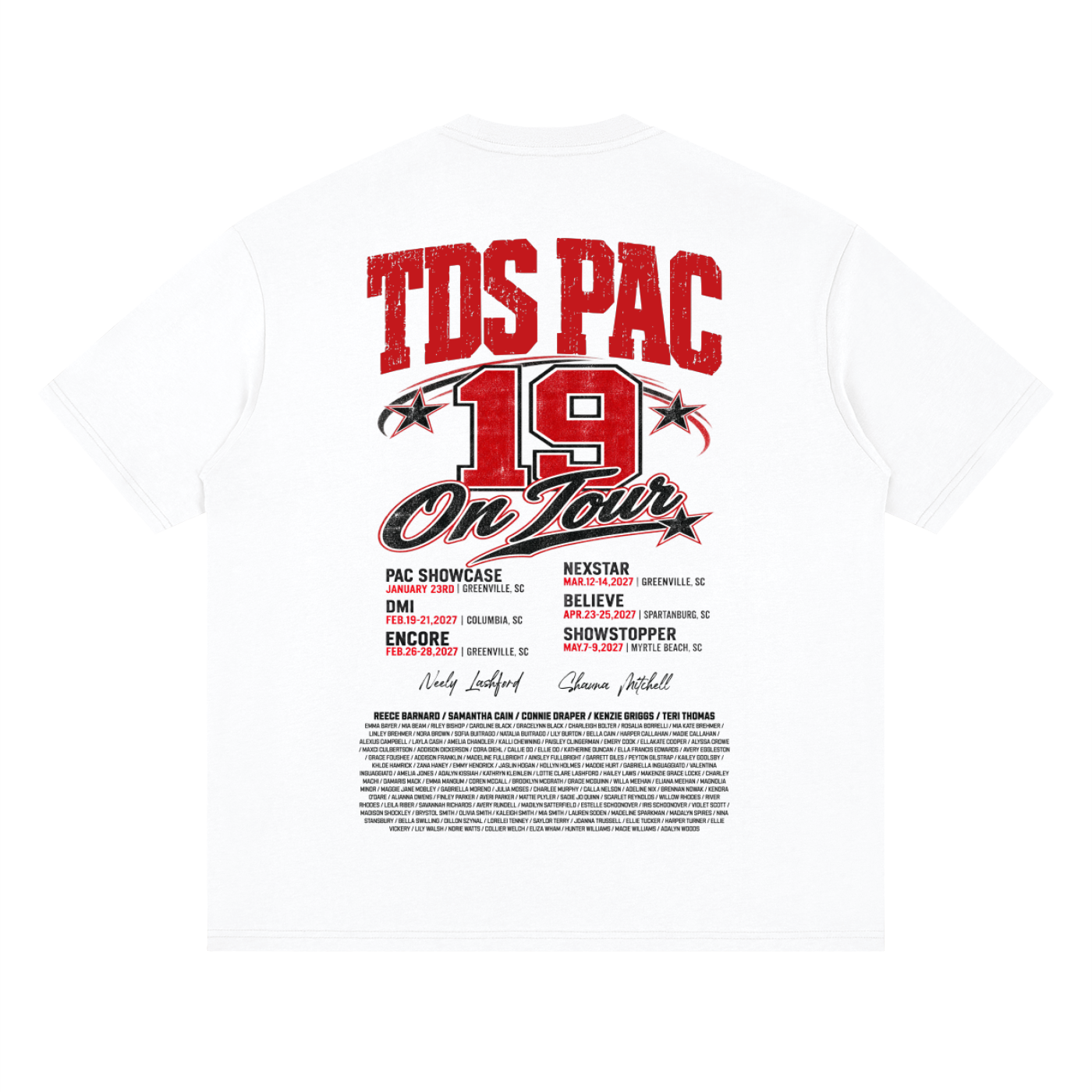 Pre Order Limited Release (Adult TDS PAC On Tour Tee 2027)