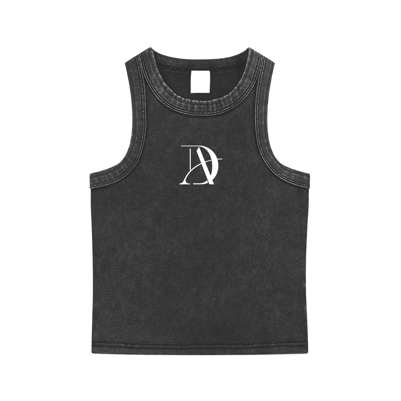 Adult Snow Washed Tank Top in Black
