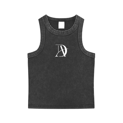 Adult Snow Washed Tank Top in Black