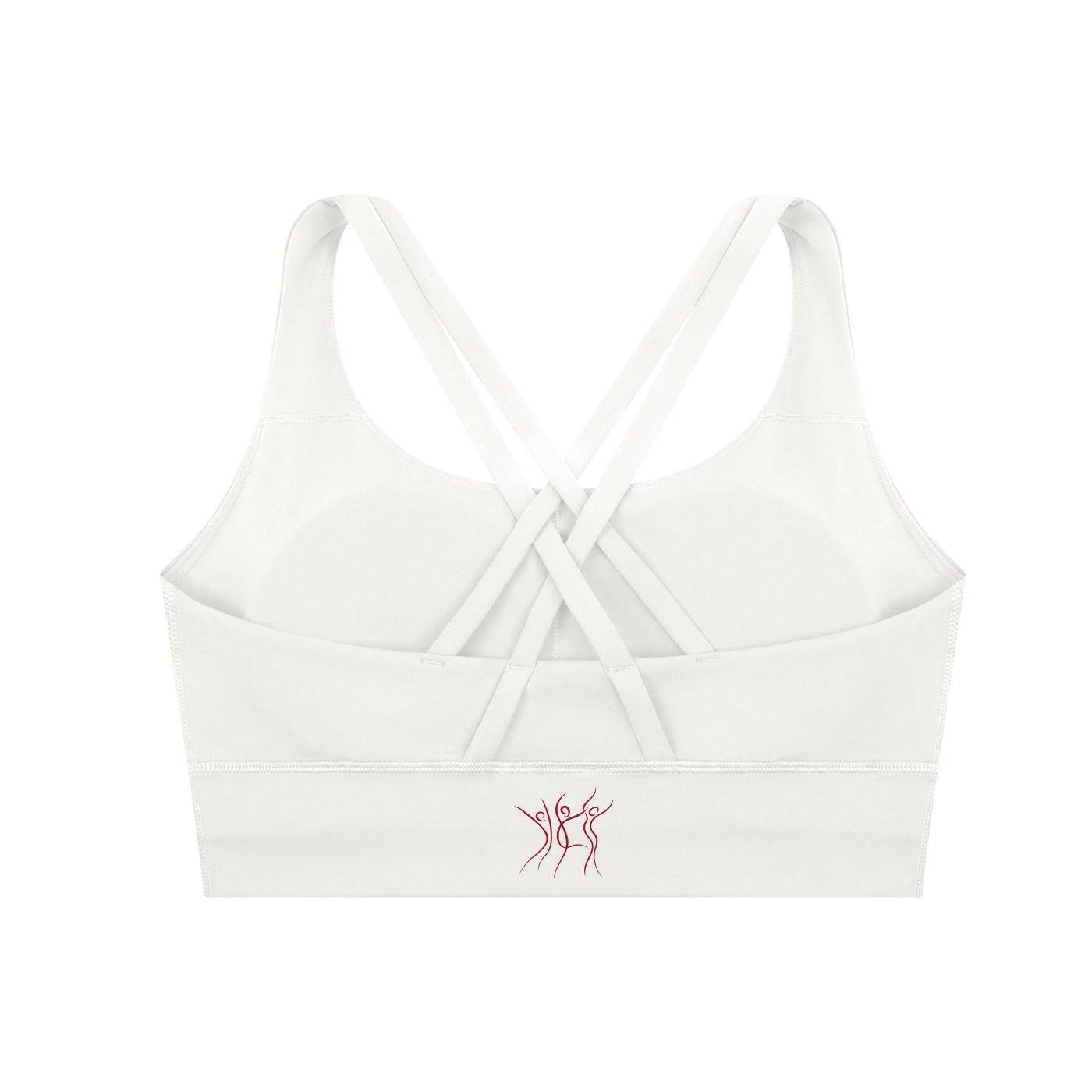 Strappy Criss-Cross Sports Bra in white