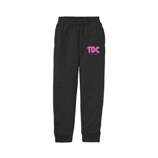 Youth White Fox Inspired Joggers in Black