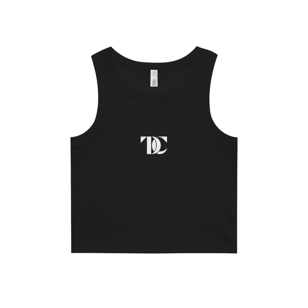 Adult Embroidered Ribbed Tank Top