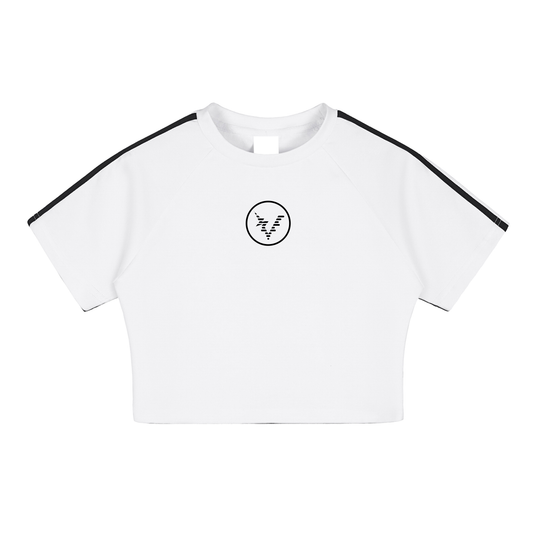 Adult Cropped Tee in White