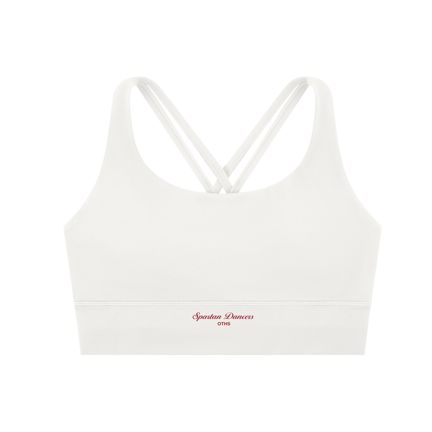 Strappy Criss-Cross Sports Bra in white