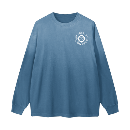 Adult Ombre Wash Long Sleeve