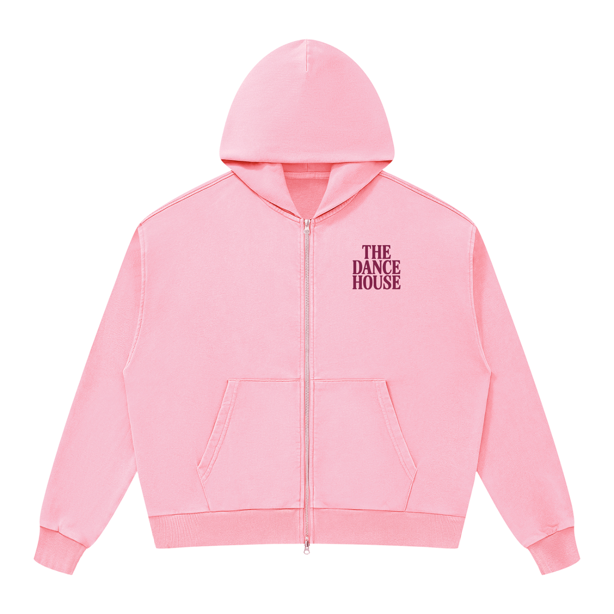 Adult Mineral Wash Boxy Full Zip Hoodie
