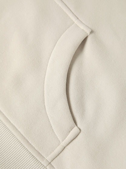 Adult 1/4 Zip Scuba Pullover in Ivory